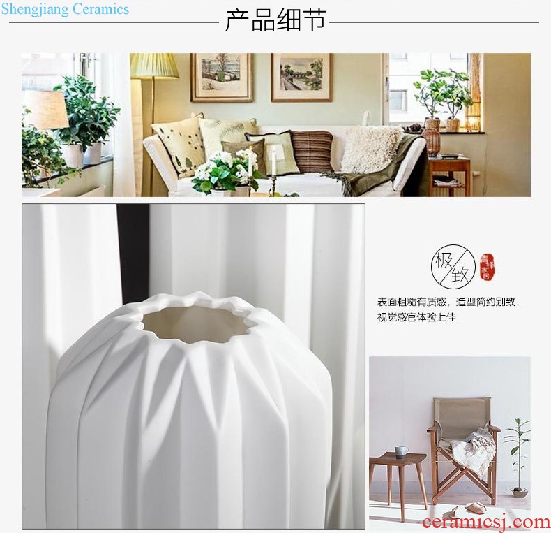 Jingdezhen ceramic vase furnishing articles dry flower arranging flowers large landing household adornment of contemporary sitting room simulation flower suits