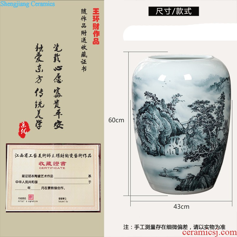 Jingdezhen ceramics Dong-ming li hand-painted enamel vase khe sanh smoke Home sitting room technology fashion furnishing articles