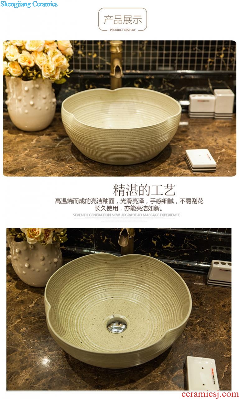 Koh larn lattice, jingdezhen ceramic toilet stage basin sink basin art lavatory waist drum lobules