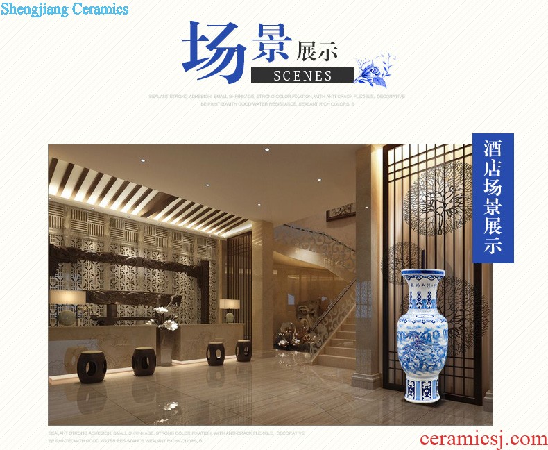 Cb105 jingdezhen ceramics glaze of large crystal vase in modern Chinese style home sitting room adornment is placed