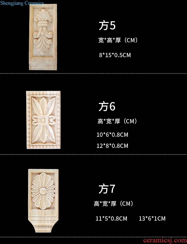 European style decals small stigma rectangular decorative squares of carve patterns or designs on woodwork wood American patch corbel solid wood stick flowers and trees