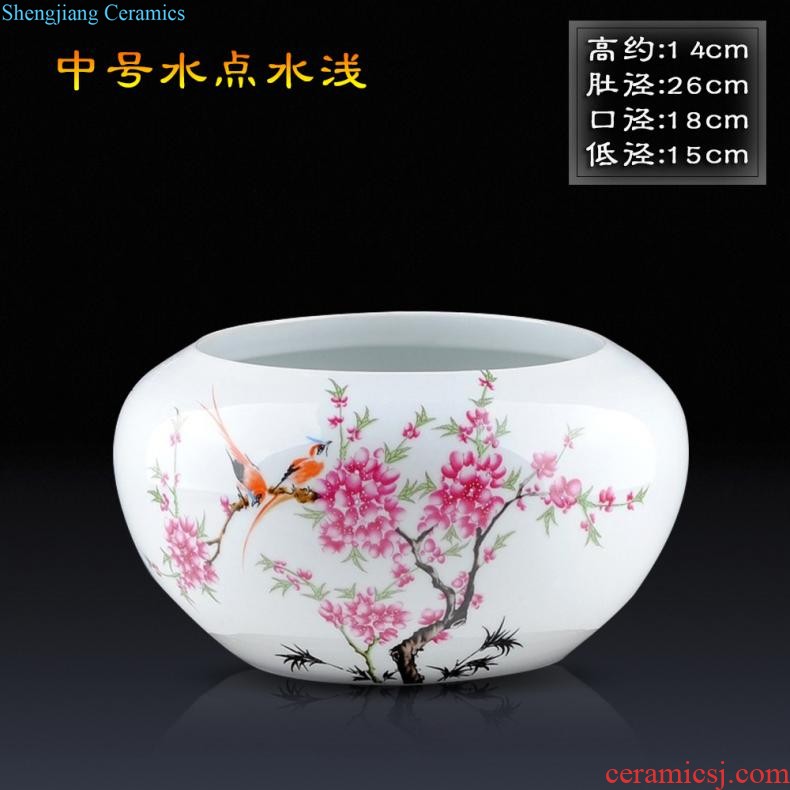 Jingdezhen ceramic vase furnishing articles archaize sitting room of Chinese style household handicraft decoration jun porcelain vase green flower arrangement