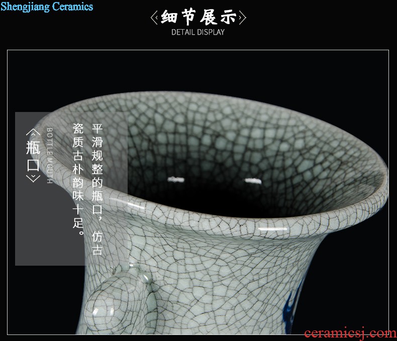 Jingdezhen ceramics POTS red apple storage tank is a thriving business place large sitting room adornment marriage