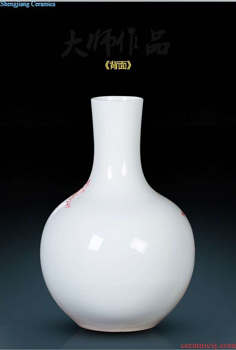 Master of jingdezhen ceramic vase Chinese hand-painted home sitting room porch famille rose more than decorative furnishing articles every year