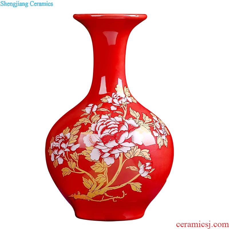 Jingdezhen ceramics vase furnishing articles and modern Chinese style household sitting room adornment archaize porcelain arts and crafts