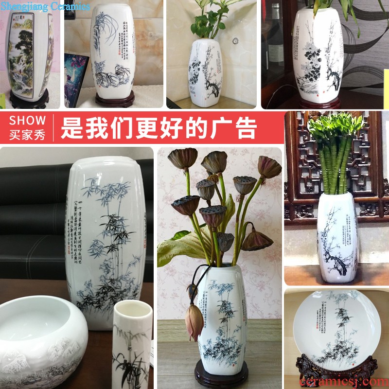 Jingdezhen chinaware bottle gourd of blue and white porcelain vase Z051 furnishing articles rich ancient frame of Chinese style sitting room adornment arts and crafts