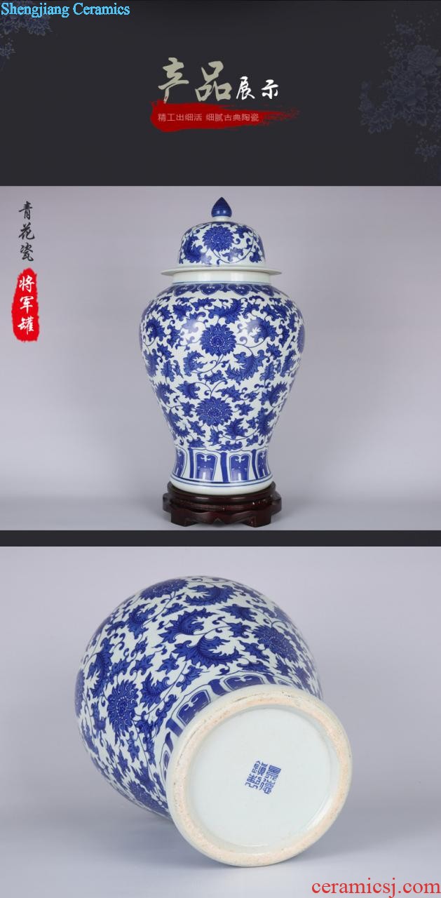 Of 331 hand-painted porcelain jingdezhen ceramics storage barrel ricer box 20 jins 40 catty cylinder altar pickles pickled meat tank of water