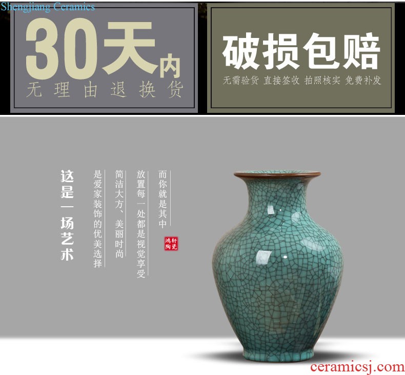 Jingdezhen ceramic vase furnishing articles variable blue porcelain creative living room flower arranging flowers, Chinese style household decorations