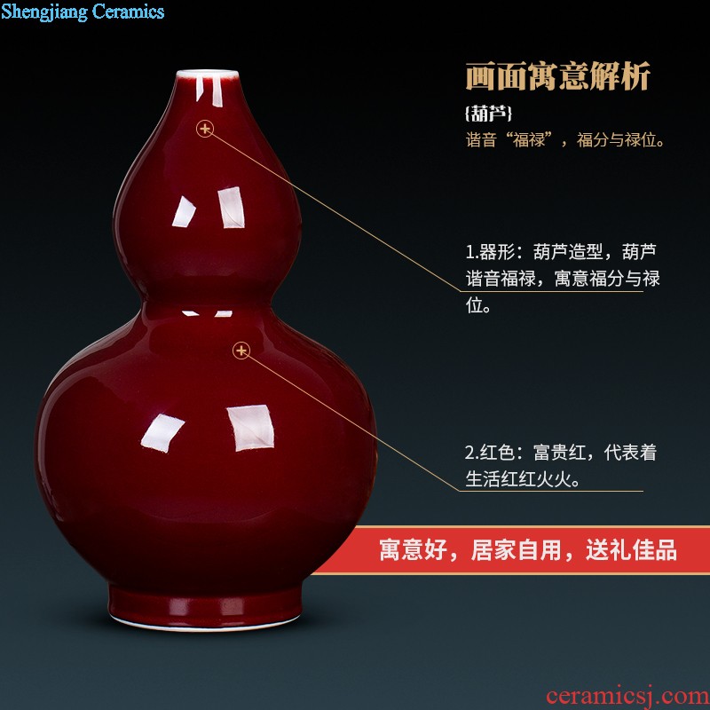 Jingdezhen ceramics vase famous master hand draw every year more than Chinese blue and white porcelain is a sitting room adornment is placed