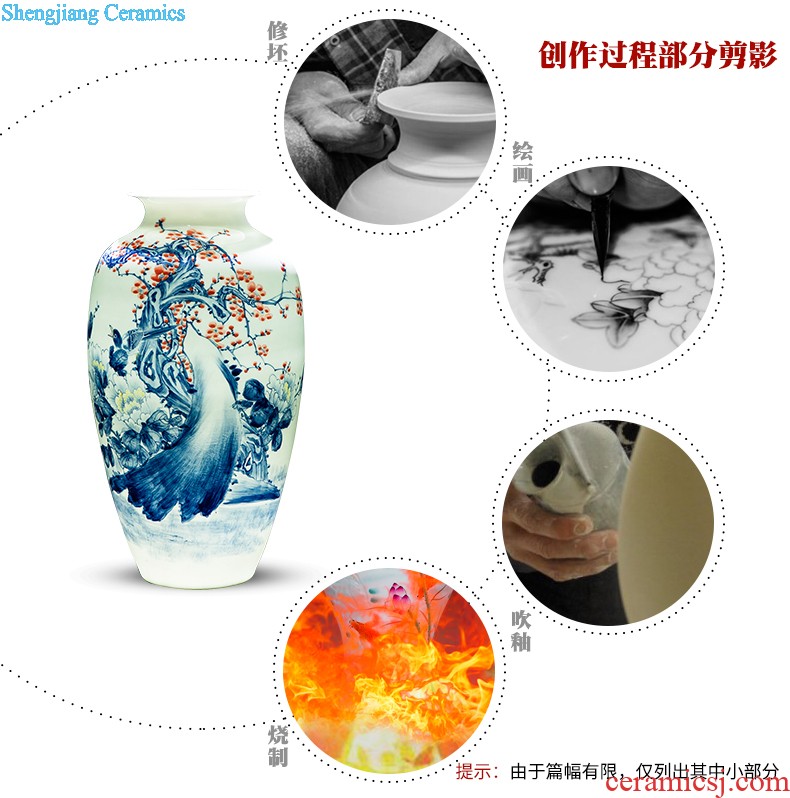 Jingdezhen ceramics hand-painted the ancient philosophers figure sitting room of large vase decoration as furnishing articles Z058 wedding gift