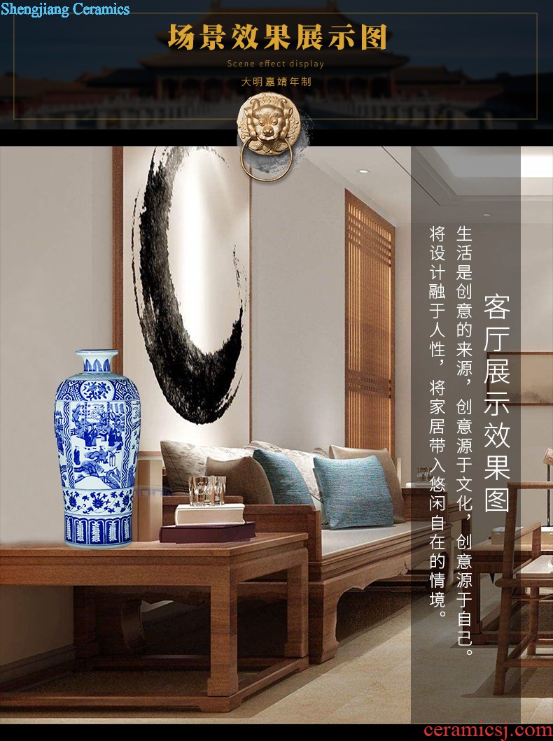 Jingdezhen ceramics famous hand-painted vases, flower arranging furnishing articles success archaize rich ancient frame sitting room adornment