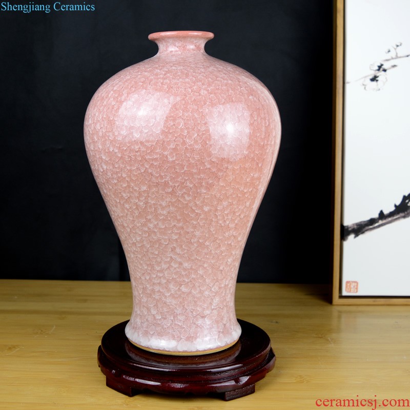 Jingdezhen ceramics powder enamel annunciation The vase of modern Chinese style living room decoration home wine ark adornment furnishing articles