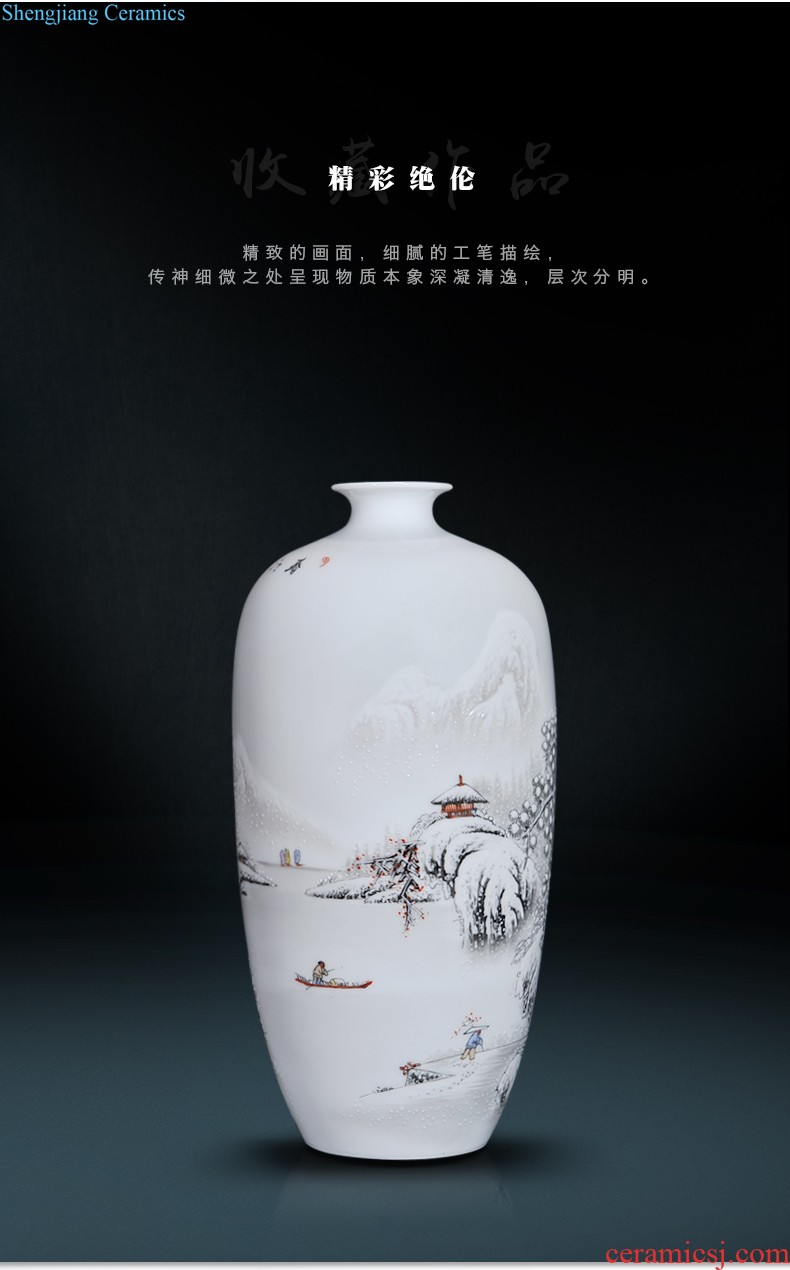 Jingdezhen ceramics flower arranging large vases, new Chinese style porch sitting room the bedroom TV ark wedding decorations furnishing articles