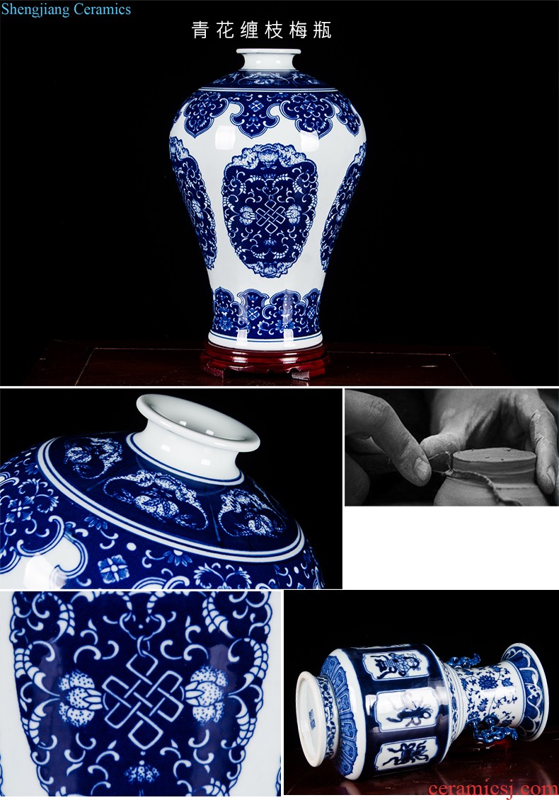 Hg23 jingdezhen ceramics water point pen container four treasures of the study room home desk of peach blossom decoration indoor furnishing articles