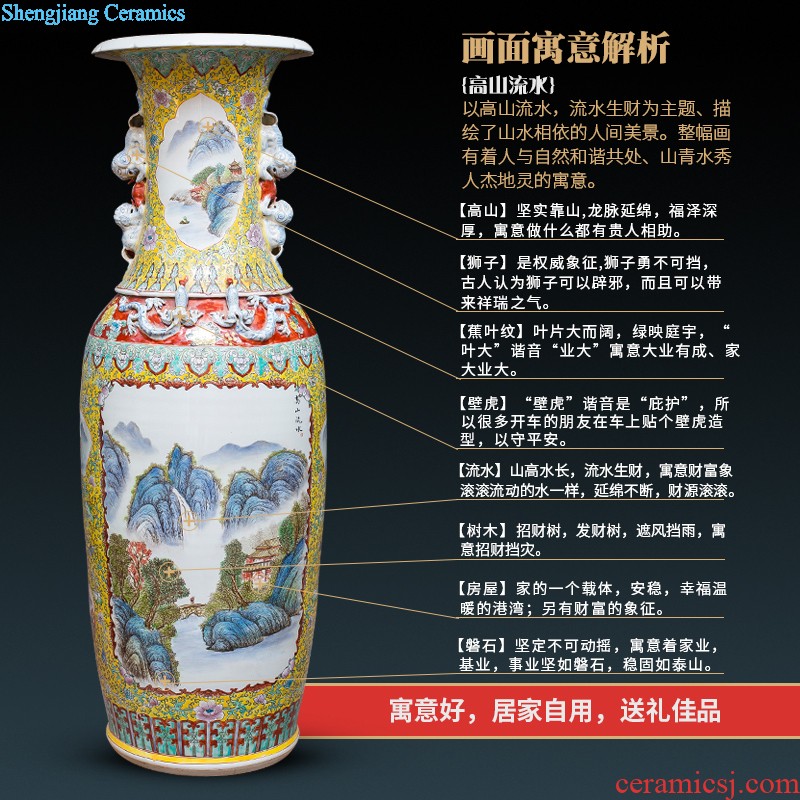 Aj211 jingdezhen ceramics of large vases, flower arranging household adornment handicraft furnishing articles large living room