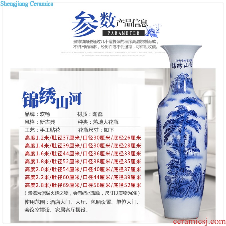 Aj37 jingdezhen ceramics vase furnishing articles in extremely good fortune sitting room tea table decoration of Chinese style household furnishing articles