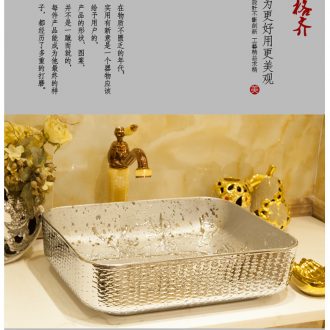 Post, qi stage basin ceramic lavabo gold-plated lavatory elliptical european-style bathroom art gold rings