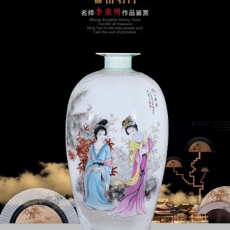 Jingdezhen ceramic landing large vases, hand-painted more new Chinese style decoration to the hotel the sitting room porch furnishing articles every year