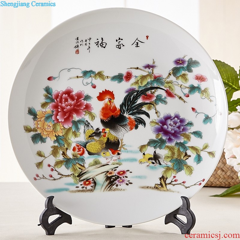 Jingdezhen ceramics famous hand-painted design hotel TV sitting room ark of large vases, furnishing articles large red