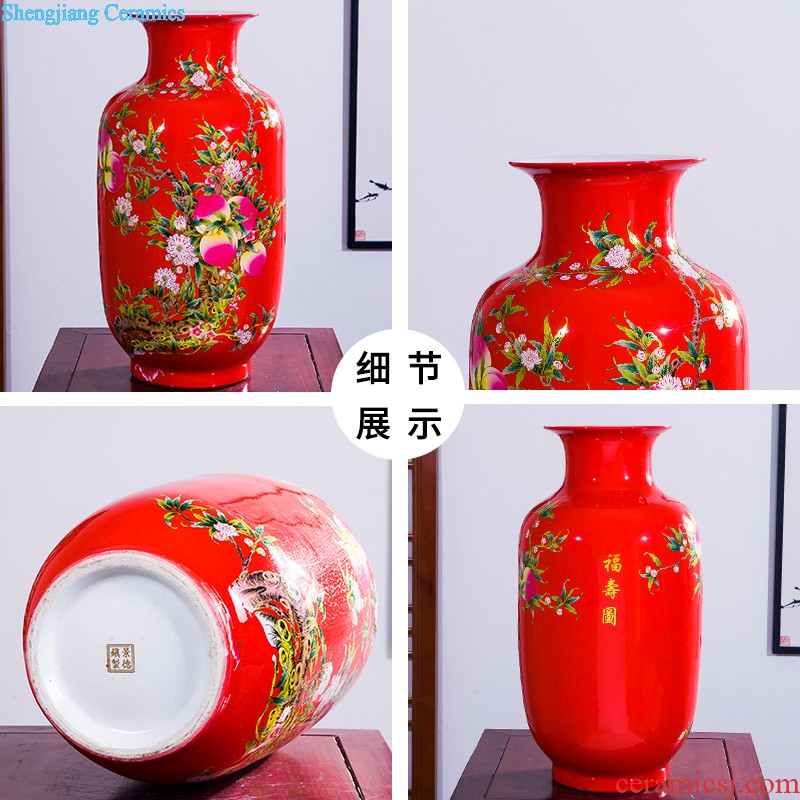 Jingdezhen ceramics by furnishing articles hand-painted vases, flower arranging new Chinese style household ladder sitting room adornment