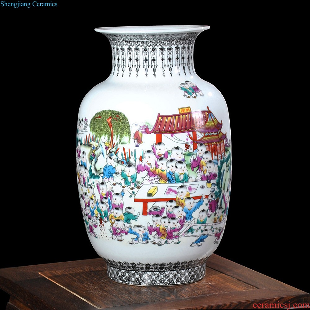 Jingdezhen ceramic vases, antique flower arranging device is placed the new Chinese style household decoration porcelain of large sitting room