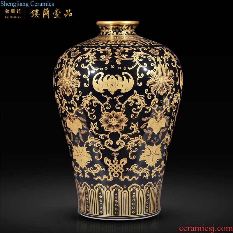 Jingdezhen imperial kiln chinaware imitation qianlong enamel paint around flowers sweet grain double ears and sitting room collection furnishing articles