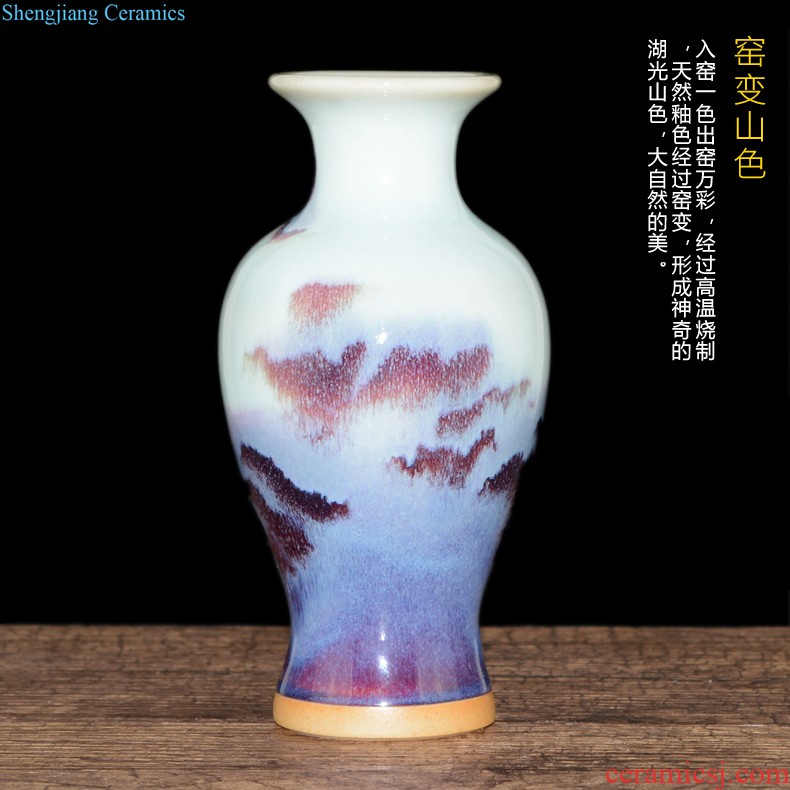 Jingdezhen ceramics Straight tall vases, contracted Sitting room ground dried flowers flower arrangement home decoration furnishing articles