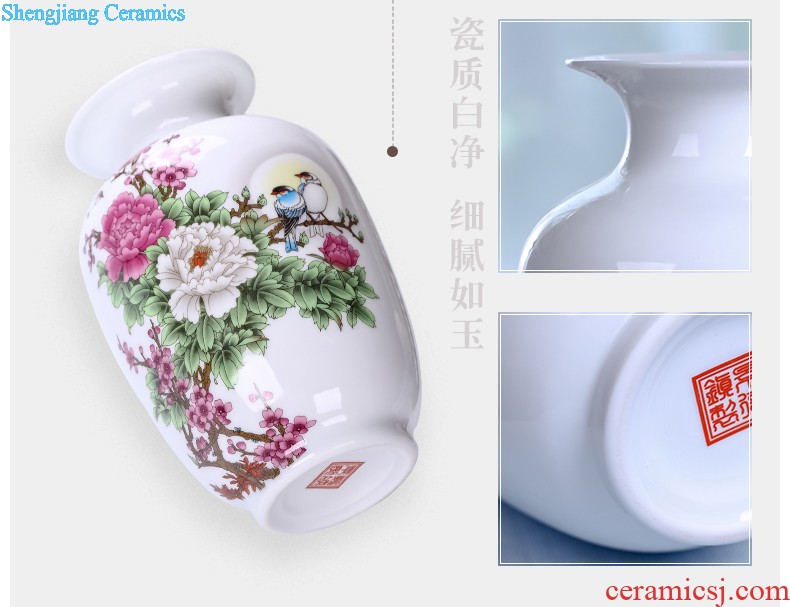 Jingdezhen ceramics modern three-piece floret bottle of flower arrangement, sitting room of Chinese style household decorations crafts