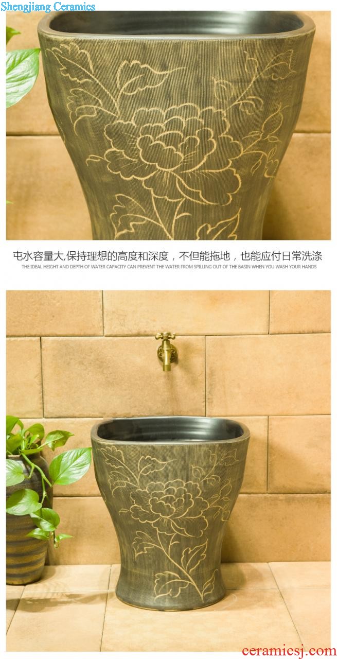 Koh larn, qi induction integrated urinal stall urinal ceramics art the urinal large-sized golden flowers and elegant