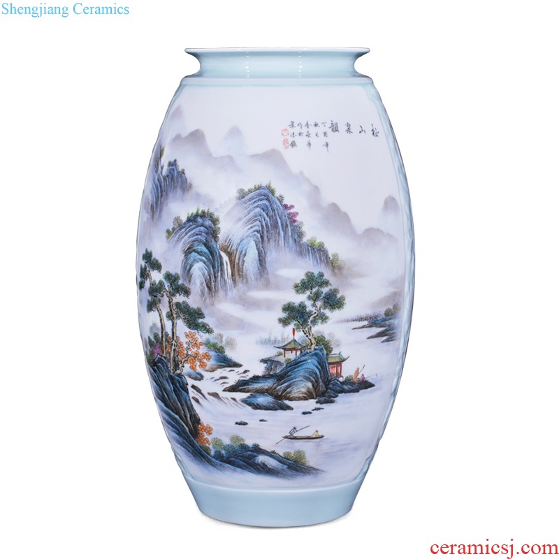 Jingdezhen ceramics hand-painted colors large vase Chinese contracted home sitting room collect adornment furnishing articles gifts