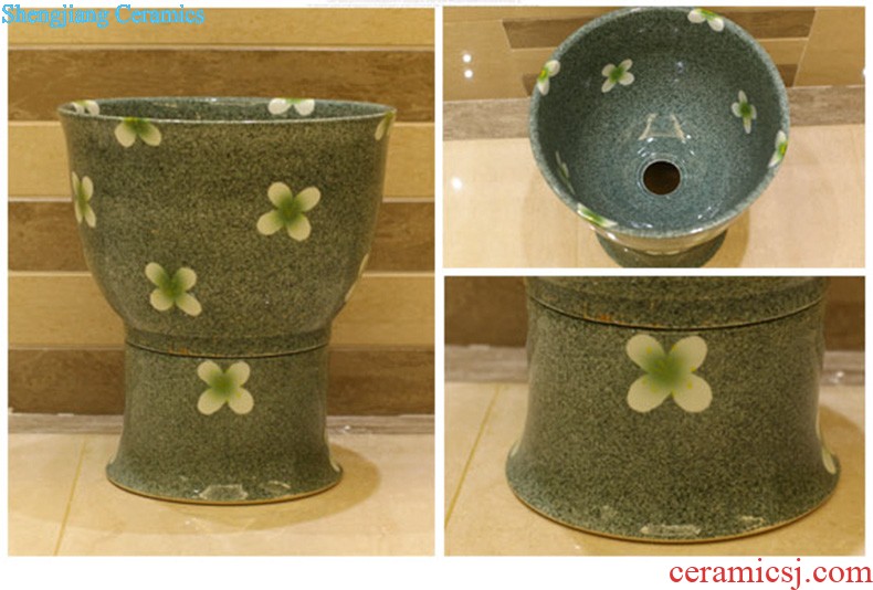 Koh larn, qi ceramic art basin mop mop pool ChiFangYuan one-piece mop pool diameter of 30 cm swirl marks