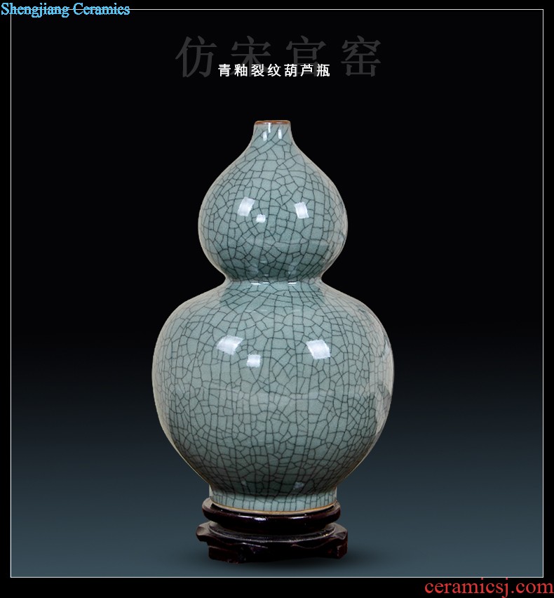 Jingdezhen ceramics flower arrangement of blue and white porcelain vase household adornment office furnishing articles little sitting room handicraft b9