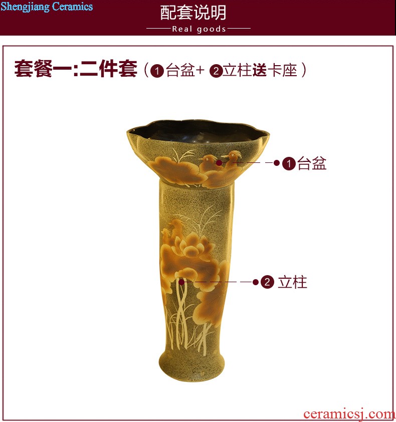 Koh larn, qi of jingdezhen ceramic art basin mop mop pool glaze ChiFangYuan mop pool fire lotus 35 cm diameter