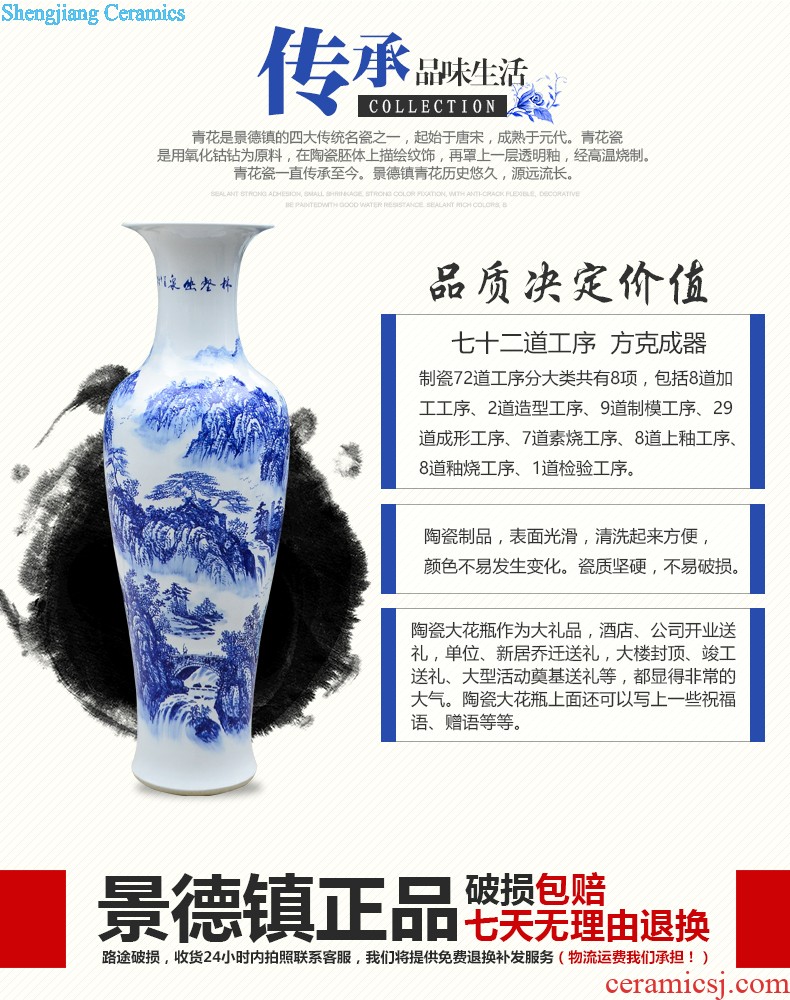 Jingdezhen ceramic masters hand-painted master powder enamel vase flower arranging gall bladder sitting room porch decoration handicraft furnishing articles