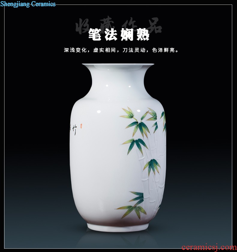 Imitation qing qianlong hand-painted blue and white porcelain of jingdezhen ceramics sweet ears archaize sitting room of large vase and furnishing articles