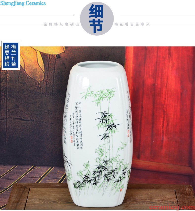 Jingdezhen chinaware bottle gourd of blue and white porcelain vase Z051 furnishing articles rich ancient frame of Chinese style sitting room adornment arts and crafts