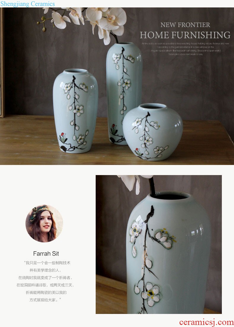 The wind restoring ancient ways beauty picturesque ceramic vases, ceramic furnishing articles Household act the role ofing is tasted furnishing articles ceramic vases, soft adornment