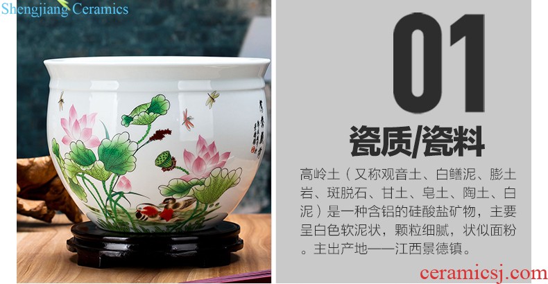 Bj7 merry Jingdezhen aquarium vase base High base