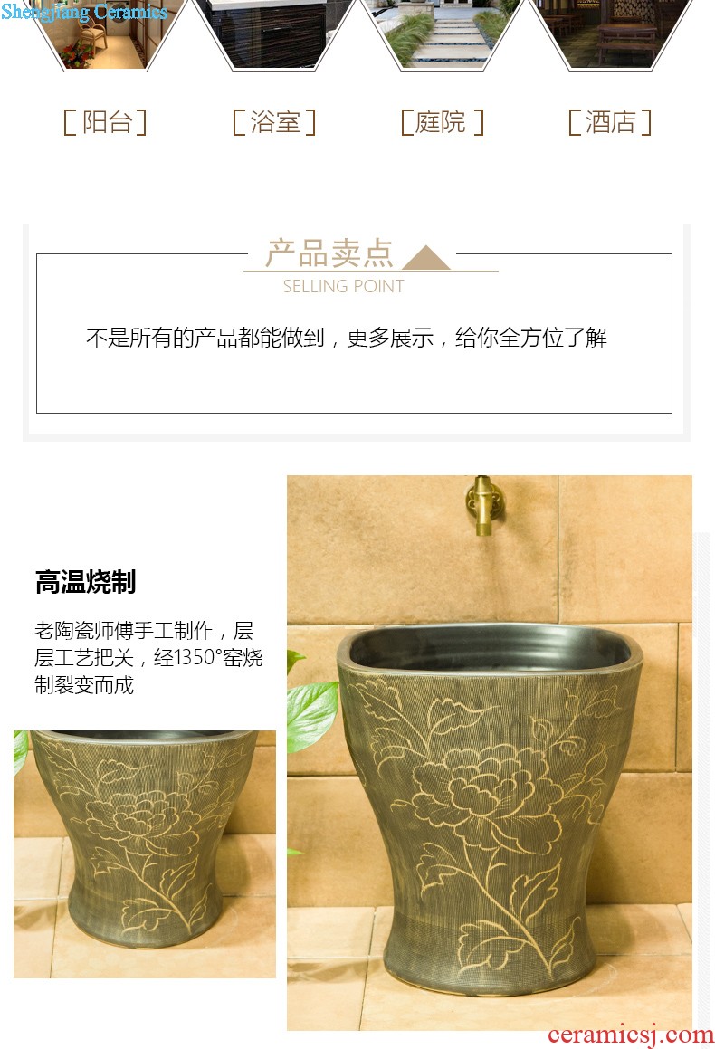 Koh larn, qi induction integrated urinal stall urinal ceramics art the urinal large-sized golden flowers and elegant