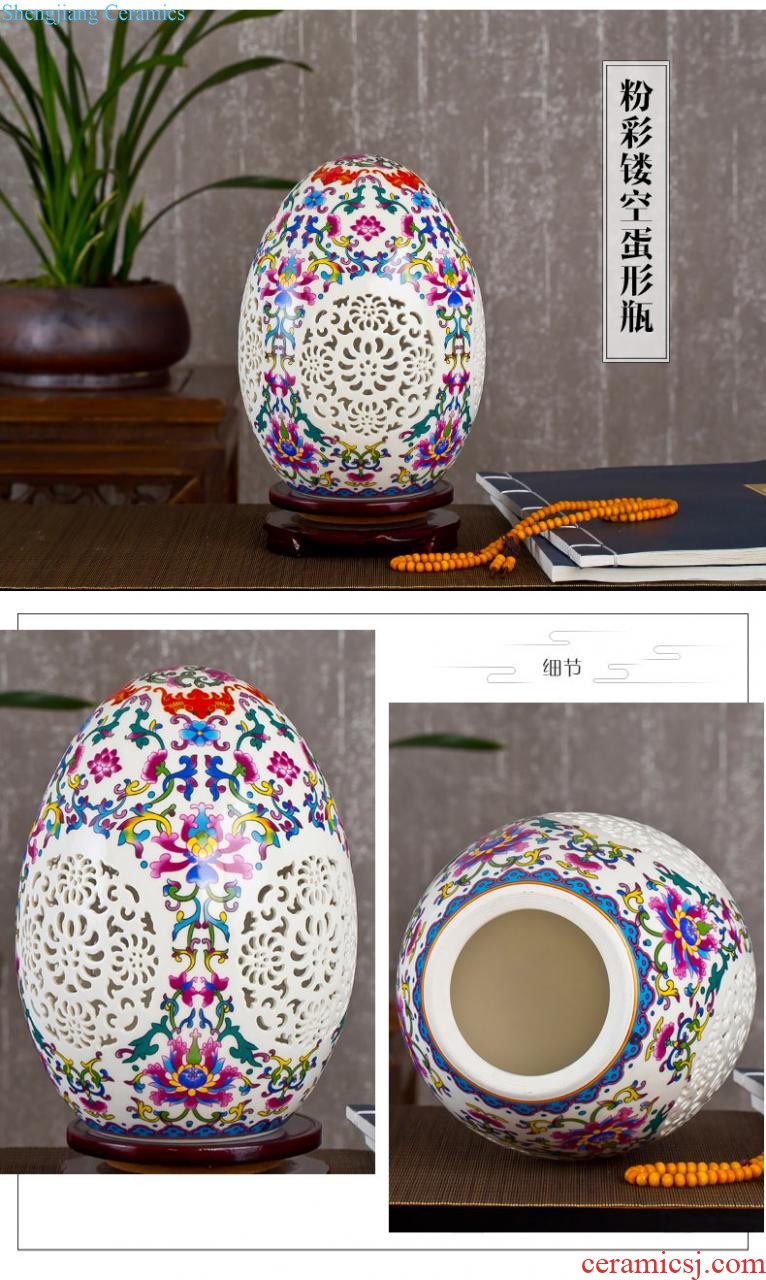 Jingdezhen ceramic vase furnishing articles porcelain vases, ceramic flower arranging flowers sitting room is contemporary and contracted household adornment