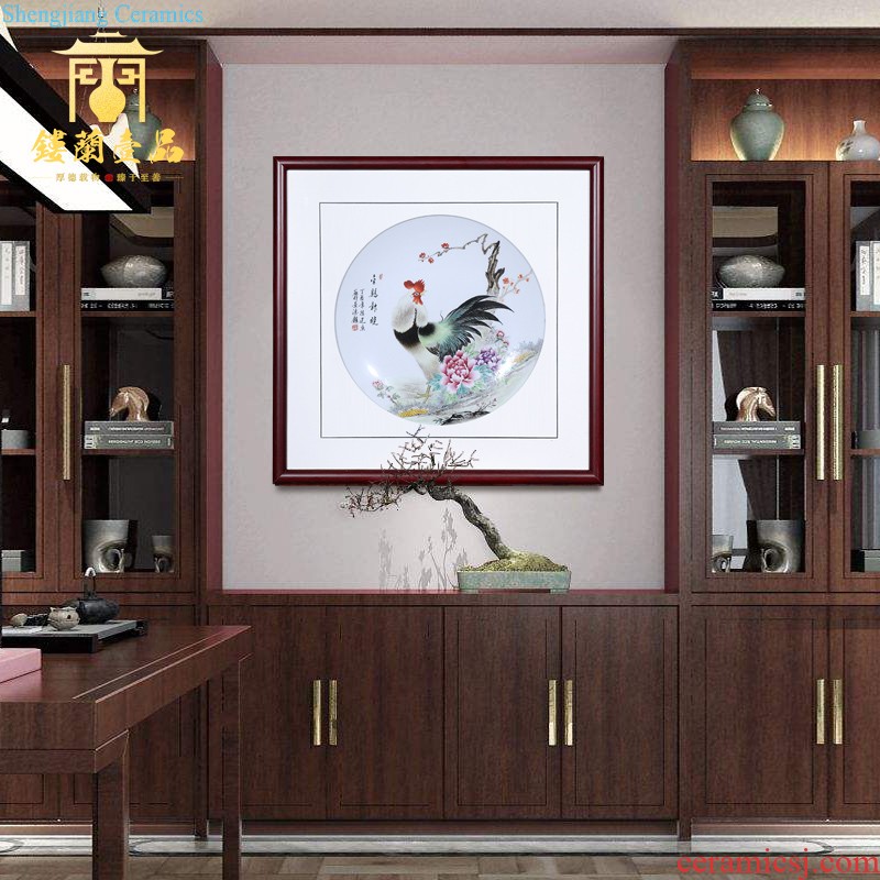 Jingdezhen ceramics painting in hand-painted powder enamel decoration alba sitting room of Chinese style household decorative furnishing articles