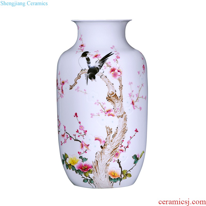 Jingdezhen ceramics hand-painted big vase furnishing articles large sitting room ground quiver TV ark decorative arts and crafts