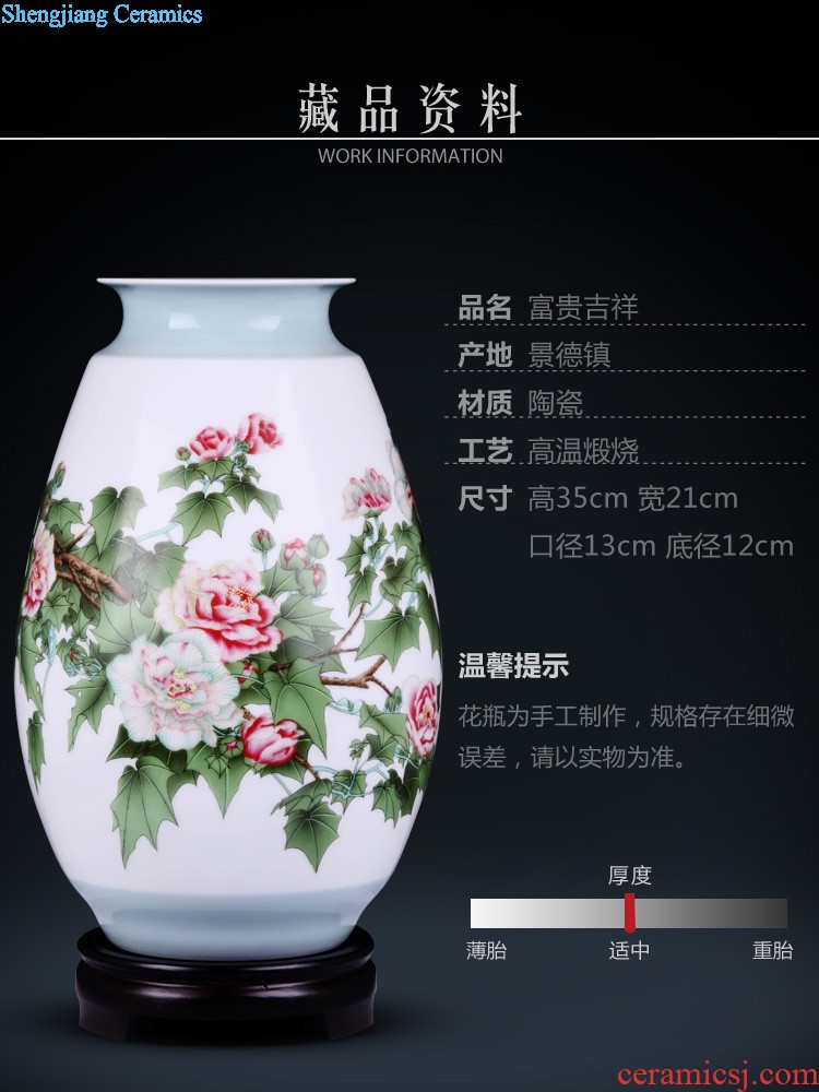 Jingdezhen ceramics vases, flower arranging hand-painted eggshell porcelain Chinese style household act the role ofing is tasted the sitting room TV ark furnishing articles