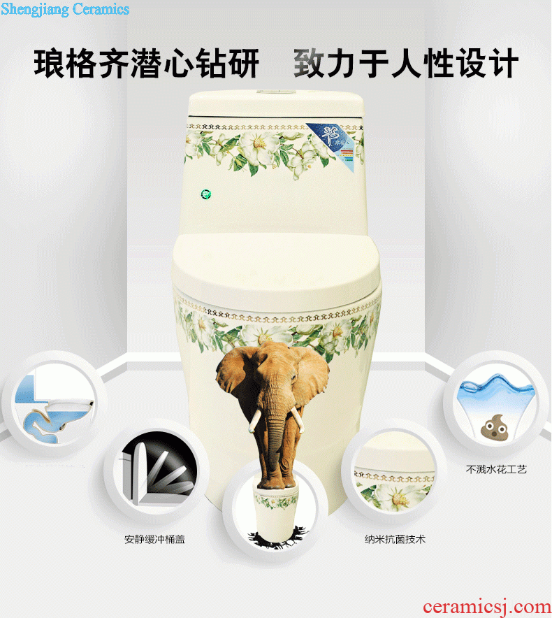 Post, qi stage basin ceramic lavabo archaize washbasin drum-shaped basin of Chinese style bathroom art antique reeds