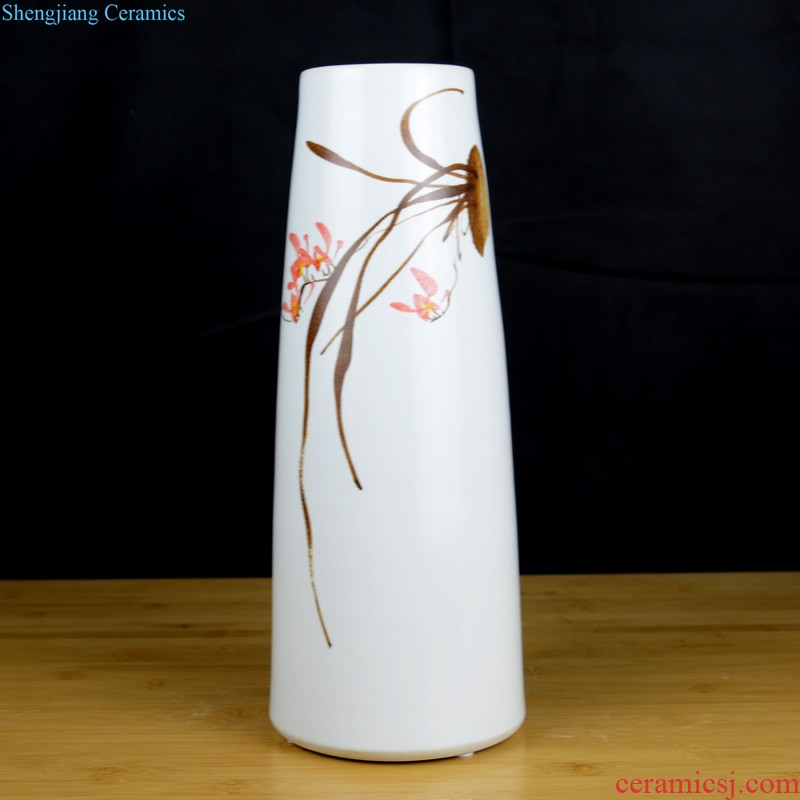 Jingdezhen ceramics hand-painted modern new Chinese vase flower arrangement sitting room home furnishing articles on your table