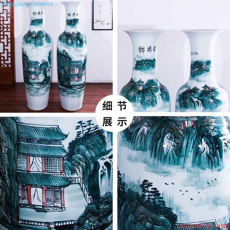 Sharply jingdezhen ceramics glaze of large vases, flower arranging furnishing articles sitting room porch decoration of Chinese style household is high