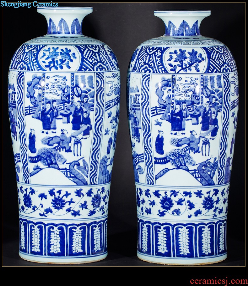 Jingdezhen ceramics famous hand-painted vases, flower arranging furnishing articles success archaize rich ancient frame sitting room adornment