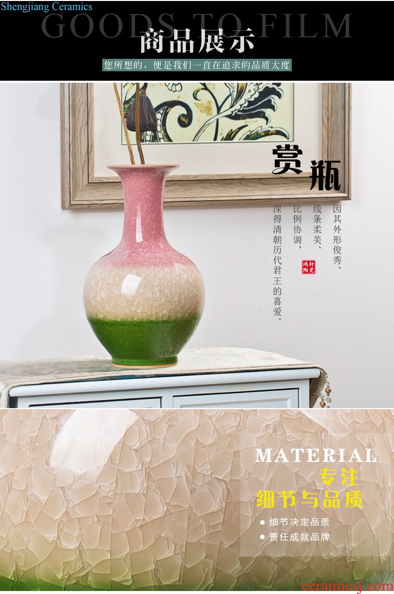 Jingdezhen ceramics and exquisite knife clay in successive years than hand-painted enamel vase furnishing articles of modern home decoration