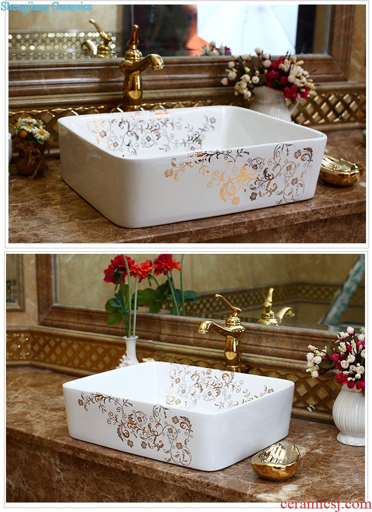 The package mail on bonsai, ceramic lavabo that defend bath lavatory basin art basin waist drum gardenia bloom