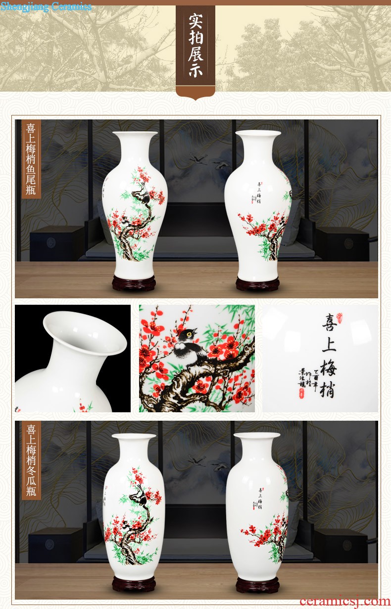 Jingdezhen ceramics hand-painted scenery of blue and white porcelain vase archaize sitting room ark adornment of Chinese style household furnishing articles